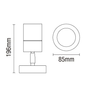 Leto 1 Light Adjustable IP65 Outdoor Wall Light Stainless Steel